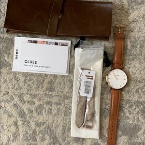 Cluse La Bohème Leather Gold Plated 38mm Watch